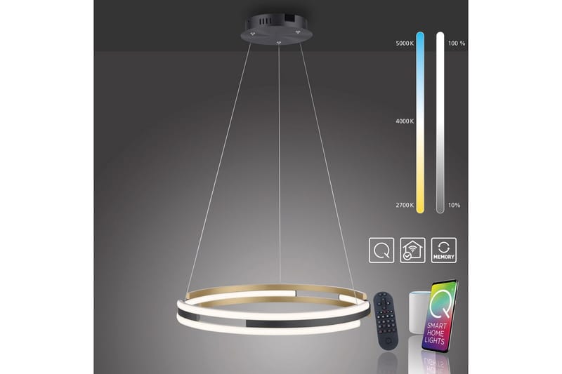 Q-Beluga Paul Neuhaus Taklampa - Brass - Belysning & el - Inomhusbelysning & lampor - Taklampa & takbelysning - Pendellampor & hänglampor
