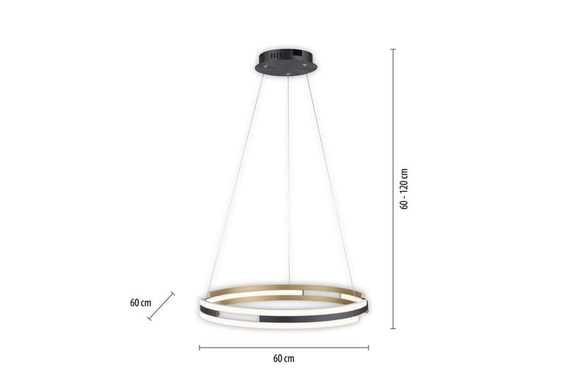 Q-Beluga Paul Neuhaus Taklampa - Brass - Belysning & el - Inomhusbelysning & lampor - Taklampa & takbelysning - Pendellampor & hänglampor