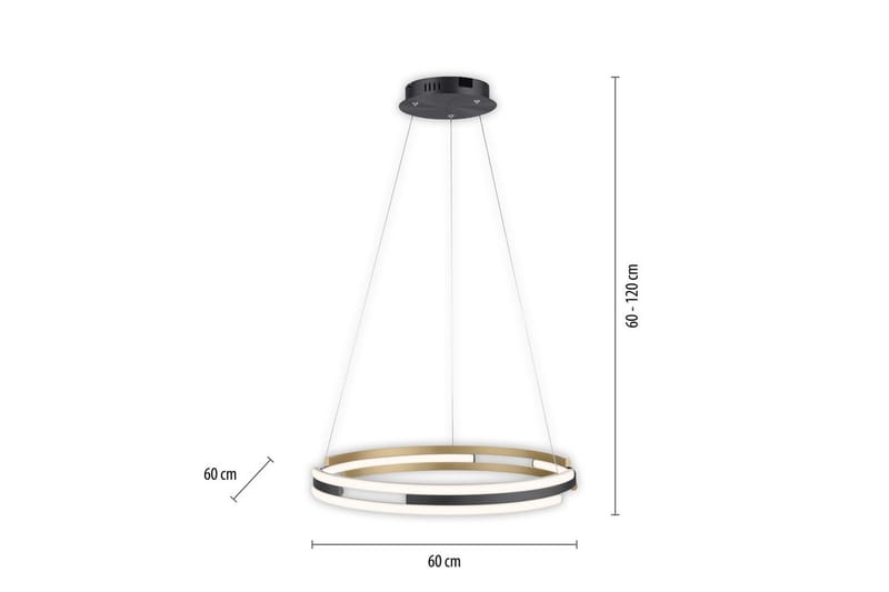 Q-Beluga Paul Neuhaus Taklampa - Brass - Belysning & el - Inomhusbelysning & lampor - Taklampa & takbelysning - Pendellampor & hänglampor