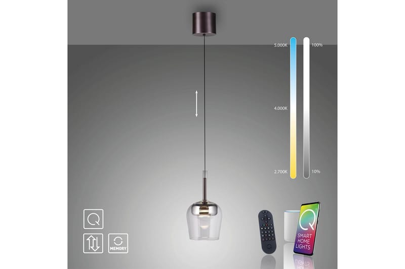 Q-Kon Paul Neuhaus Taklampa - Silver - Belysning & el - Inomhusbelysning & lampor - Taklampa & takbelysning - Pendellampor & hänglampor