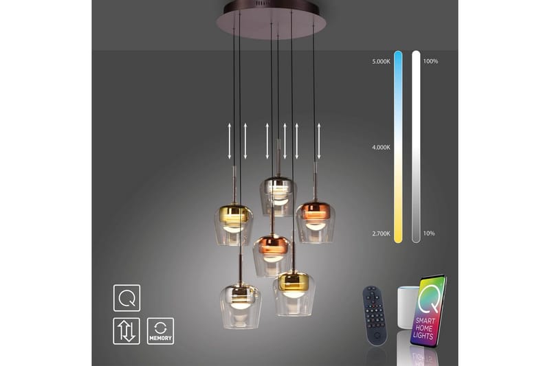 Q-Kon Paul Neuhaus Taklampa - Multicolored - Belysning & el - Inomhusbelysning & lampor - Taklampa & takbelysning - Pendellampor & hänglampor