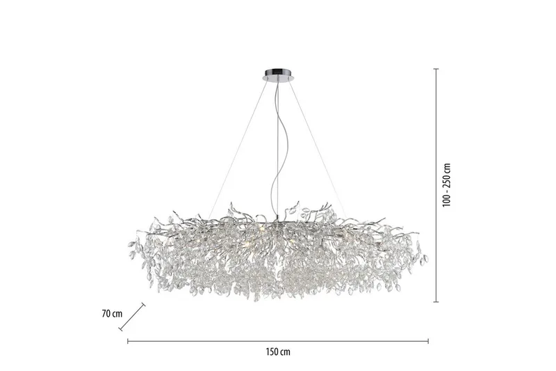 Ricicle Paul Neuhaus Krona - Chrome - Belysning & el - Inomhusbelysning & lampor - Taklampa & takbelysning - Kristallkrona & takkrona