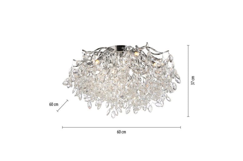 Ricicle Paul Neuhaus Taklampa - Chrome - Belysning & el - Inomhusbelysning & lampor - Taklampa & takbelysning - Kristallkrona & takkrona