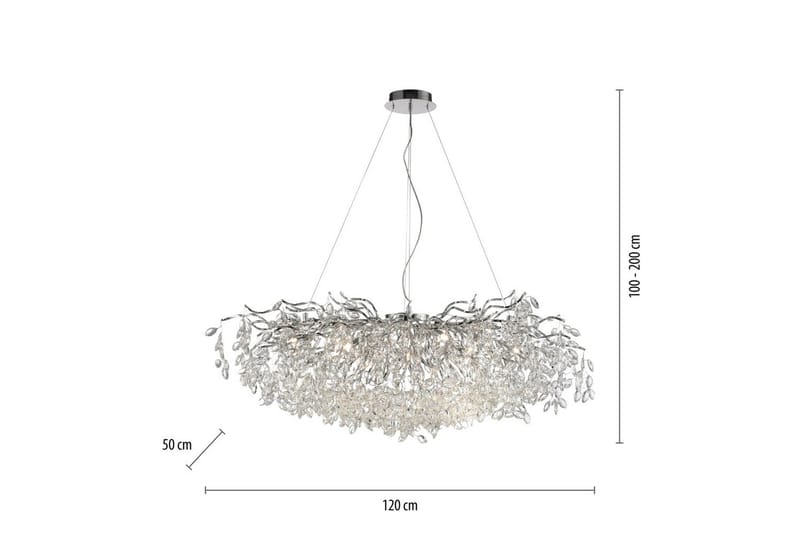 Ricicle Paul Neuhaus Krona - Chrome - Belysning & el - Inomhusbelysning & lampor - Taklampa & takbelysning - Kristallkrona & takkrona