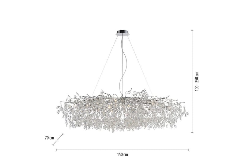 Ricicle Paul Neuhaus Krona - Chrome - Belysning & el - Inomhusbelysning & lampor - Taklampa & takbelysning - Kristallkrona & takkrona