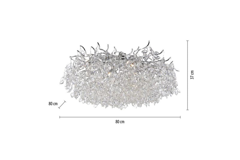 Ricicle Paul Neuhaus Taklampa - Chrome - Belysning & el - Inomhusbelysning & lampor - Taklampa & takbelysning - Kristallkrona & takkrona