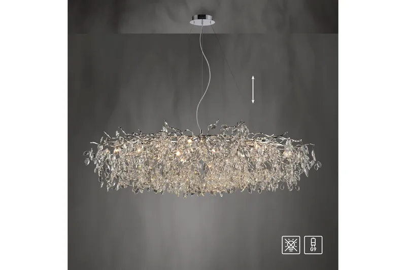 Ricicle Paul Neuhaus Krona - Chrome - Belysning & el - Inomhusbelysning & lampor - Taklampa & takbelysning - Kristallkrona & takkrona