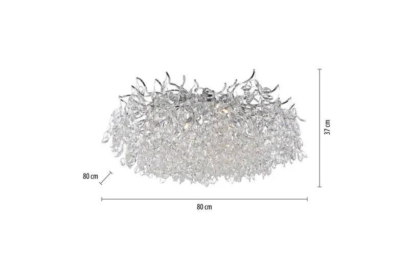 Ricicle Paul Neuhaus Taklampa - Chrome - Belysning & el - Inomhusbelysning & lampor - Taklampa & takbelysning - Kristallkrona & takkrona