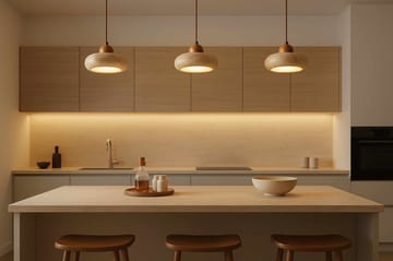 Serros Pendellampa - Beige Och Ek - Belysning & el - Inomhusbelysning & lampor - Taklampa & takbelysning - Kristallkrona & takkrona