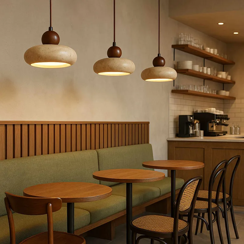 Serros Pendellampa - Beige Och Valnöt - Belysning & el - Inomhusbelysning & lampor - Taklampa & takbelysning - Kristallkrona & takkrona