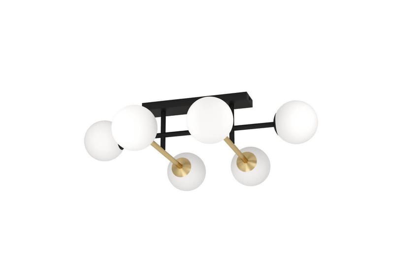 Takbelysning Eglo Paz Opalvit/Svart Mässing med 6 Lampor - Belysning & el - Inomhusbelysning & lampor - Taklampa & takbelysning - Pendellampor & hänglampor