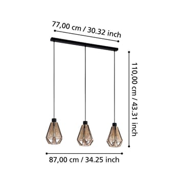 Taklampa Adwickle med 3 Lampor - 14,5 cm - Belysning & el - Inomhusbelysning & lampor - Taklampa & takbelysning - Pendellampor & hänglampor
