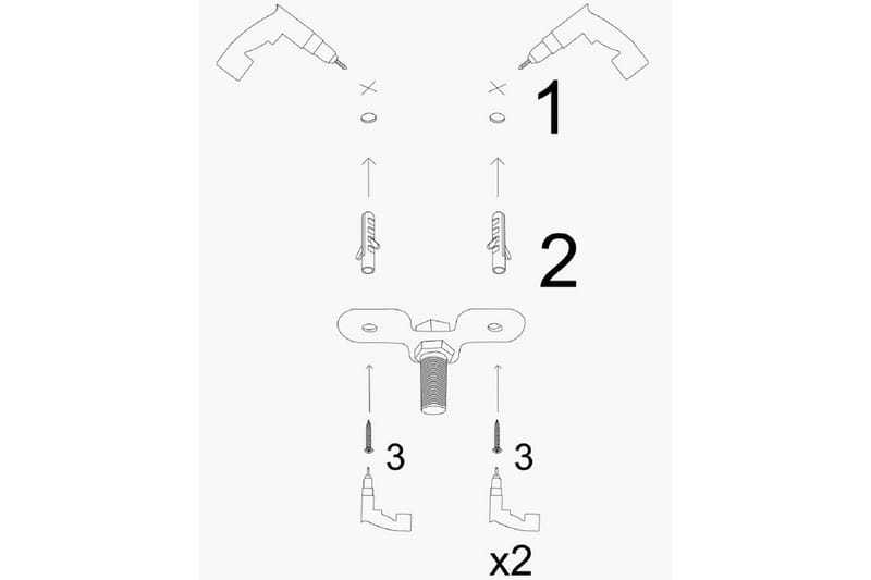 Taklampa Alion Seven Svart / Vit - Svart/Vit - Belysning & el - Inomhusbelysning & lampor - Taklampa & takbelysning - Pendellampor & hänglampor