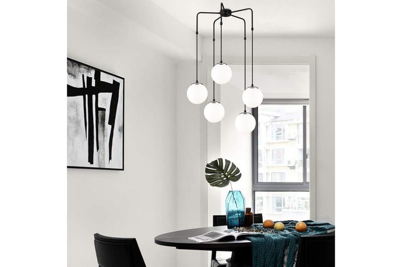 Taklampa Alion Seven Svart / Vit - Svart/Vit - Belysning & el - Inomhusbelysning & lampor - Taklampa & takbelysning - Pendellampor & hänglampor