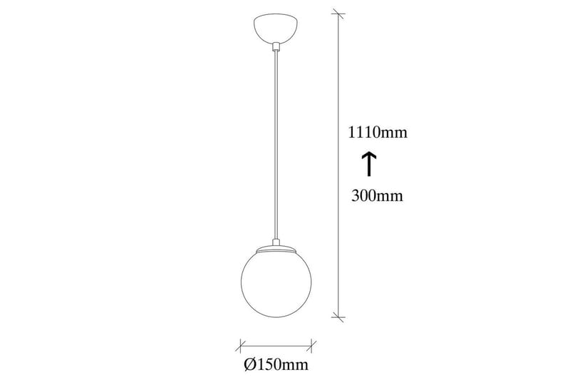 Taklampa Alion Single Svart / Vit - Svart/Vit - Belysning & el - Inomhusbelysning & lampor - Taklampa & takbelysning - Pendellampor & hänglampor