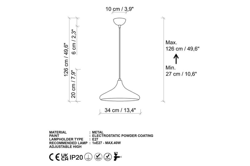 Taklampa Argentubay Rany - Guld - Belysning & el - Inomhusbelysning & lampor - Taklampa & takbelysning - Pendellampor & hänglampor