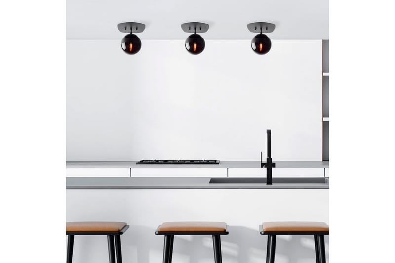 Taklampa Ariofield (20 x 25 x 25 cm) Svart - Svart - Belysning & el - Inomhusbelysning & lampor - Taklampa & takbelysning - Plafond