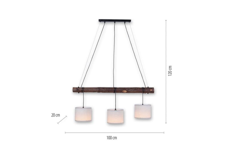 Taklampa Bark - 20x120x100 cm - Belysning & el - Inomhusbelysning & lampor - Taklampa & takbelysning - Pendellampor & hänglampor