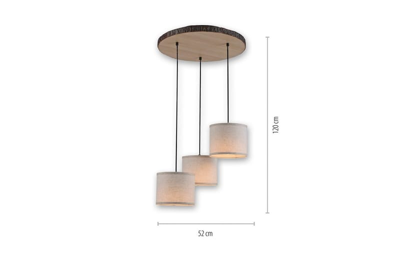 Taklampa Bark - 52x120x52 cm - Belysning & el - Inomhusbelysning & lampor - Taklampa & takbelysning - Pendellampor & hänglampor