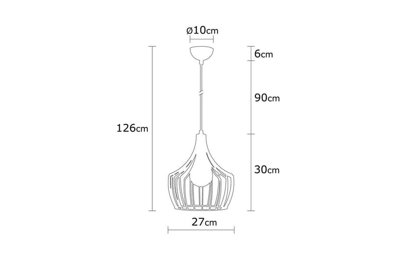 Taklampa Benro Svart - Svart - Belysning & el - Inomhusbelysning & lampor - Taklampa & takbelysning - Pendellampor & hänglampor