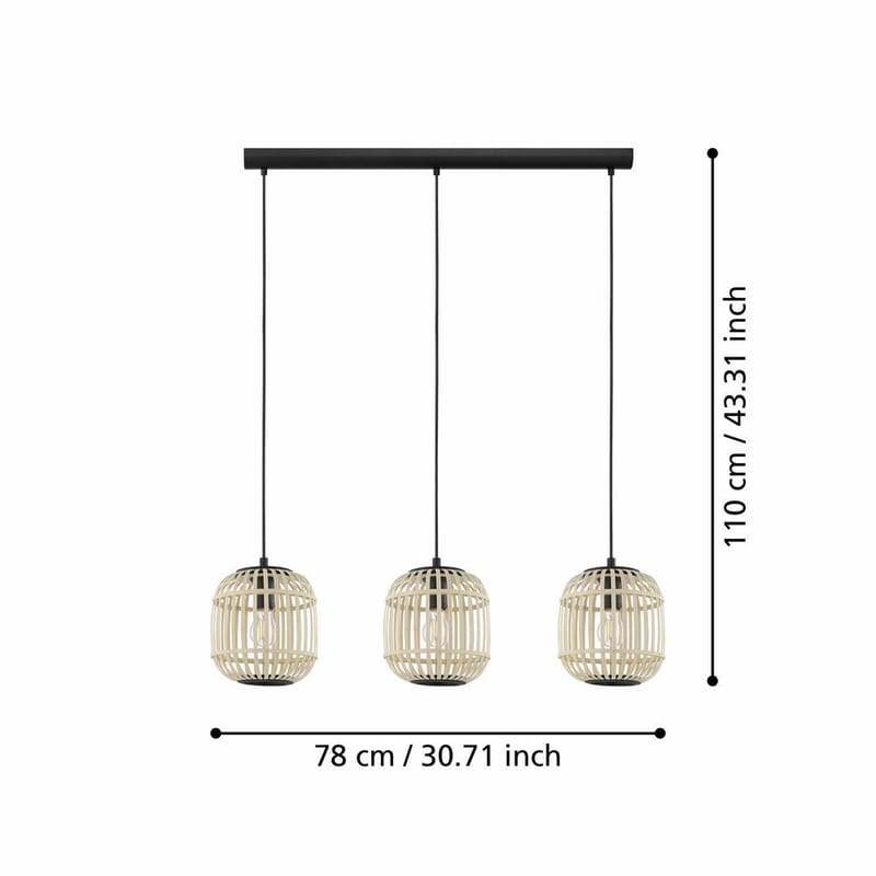 Taklampa Bordesley - 21 cm - Belysning & el - Inomhusbelysning & lampor - Taklampa & takbelysning - Pendellampor & hänglampor