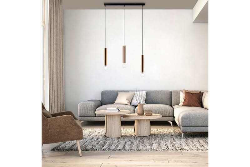 Taklampa Bruna - 6x120x65 cm, Matt mässing - Belysning & el - Inomhusbelysning & lampor - Taklampa & takbelysning - Pendellampor & hänglampor