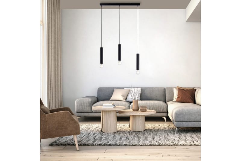 Taklampa Bruna - 6x120x65 cm, Svart - Belysning & el - Inomhusbelysning & lampor - Taklampa & takbelysning - Pendellampor & hänglampor