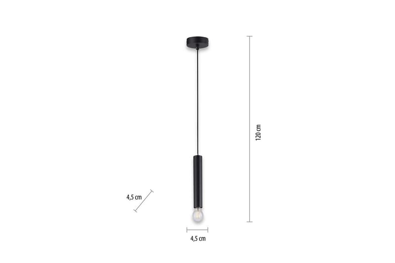 Taklampa Bruna - 9x120x9 cm, Svart - Belysning & el - Inomhusbelysning & lampor - Taklampa & takbelysning - Pendellampor & hänglampor