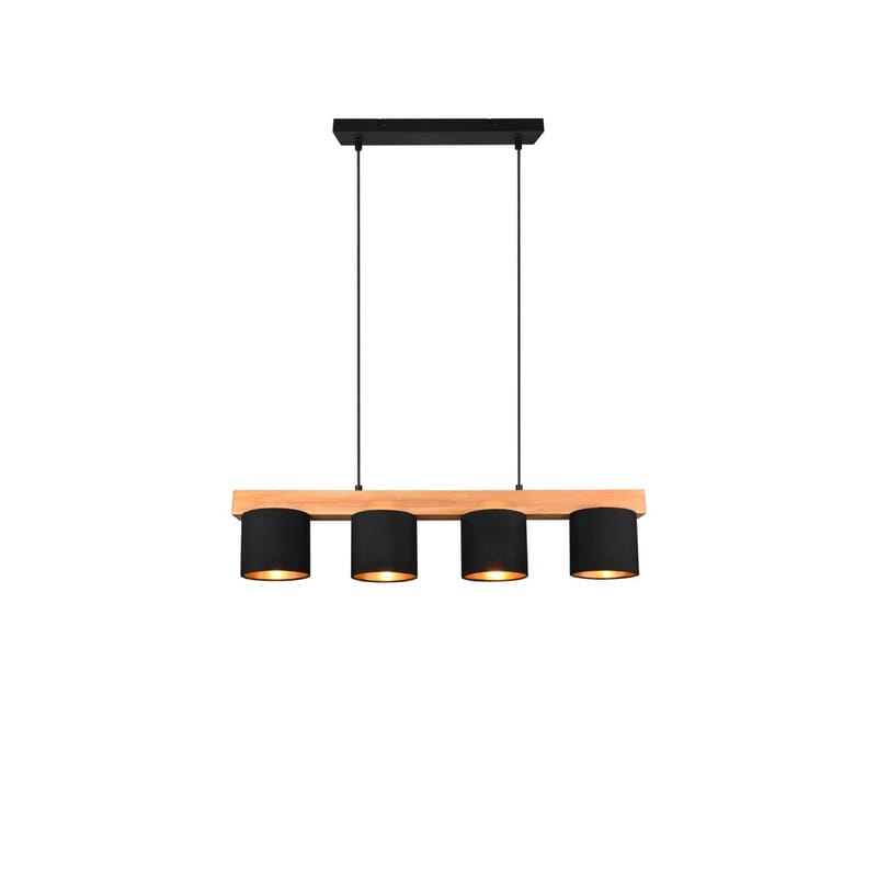 Taklampa Cameron - Svart/trä - Belysning & el - Inomhusbelysning & lampor - Taklampa & takbelysning - Pendellampor & hänglampor