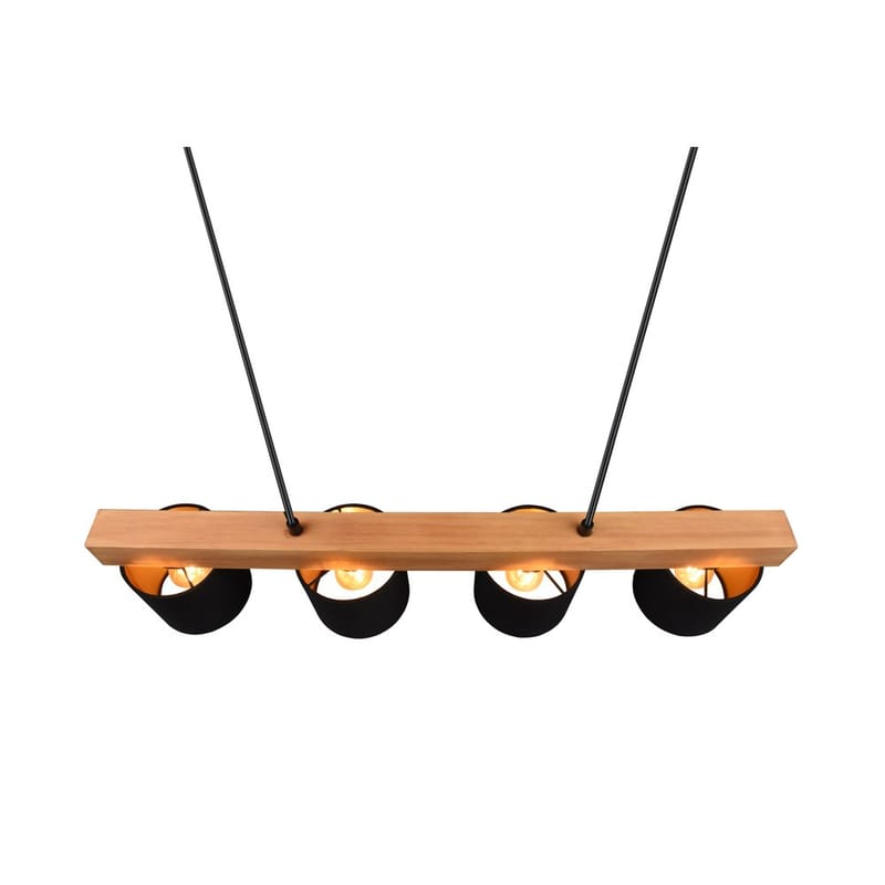 Taklampa Cameron - Svart/trä - Belysning & el - Inomhusbelysning & lampor - Taklampa & takbelysning - Pendellampor & hänglampor