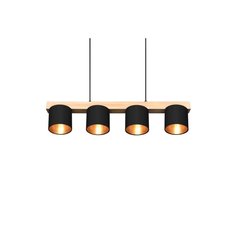 Taklampa Cameron - Svart/trä - Belysning & el - Inomhusbelysning & lampor - Taklampa & takbelysning - Pendellampor & hänglampor