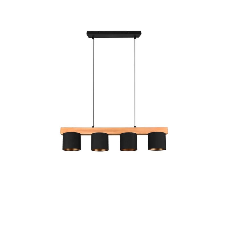 Taklampa Cameron - Svart/trä - Belysning & el - Inomhusbelysning & lampor - Taklampa & takbelysning - Pendellampor & hänglampor