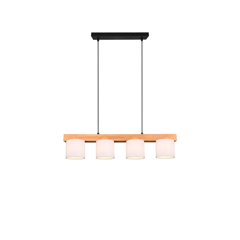 Taklampa Cameron - Vit/trä - Belysning & el - Inomhusbelysning & lampor - Taklampa & takbelysning - Pendellampor & hänglampor