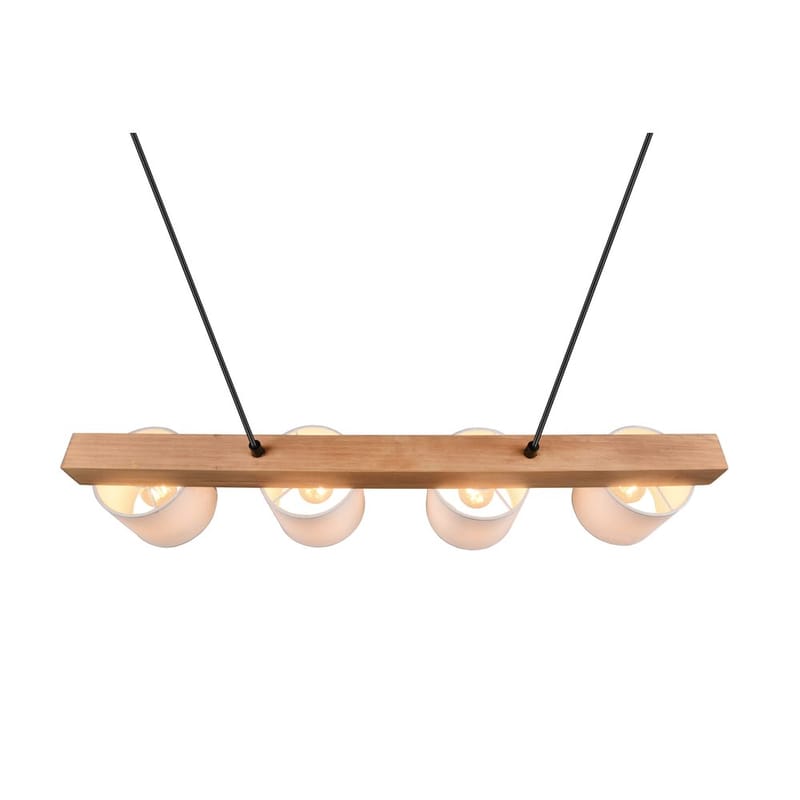 Taklampa Cameron - Vit/trä - Belysning & el - Inomhusbelysning & lampor - Taklampa & takbelysning - Pendellampor & hänglampor