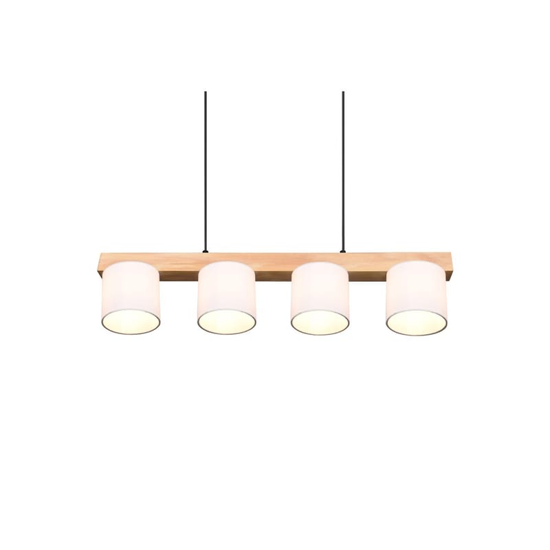 Taklampa Cameron - Vit/trä - Belysning & el - Inomhusbelysning & lampor - Taklampa & takbelysning - Pendellampor & hänglampor