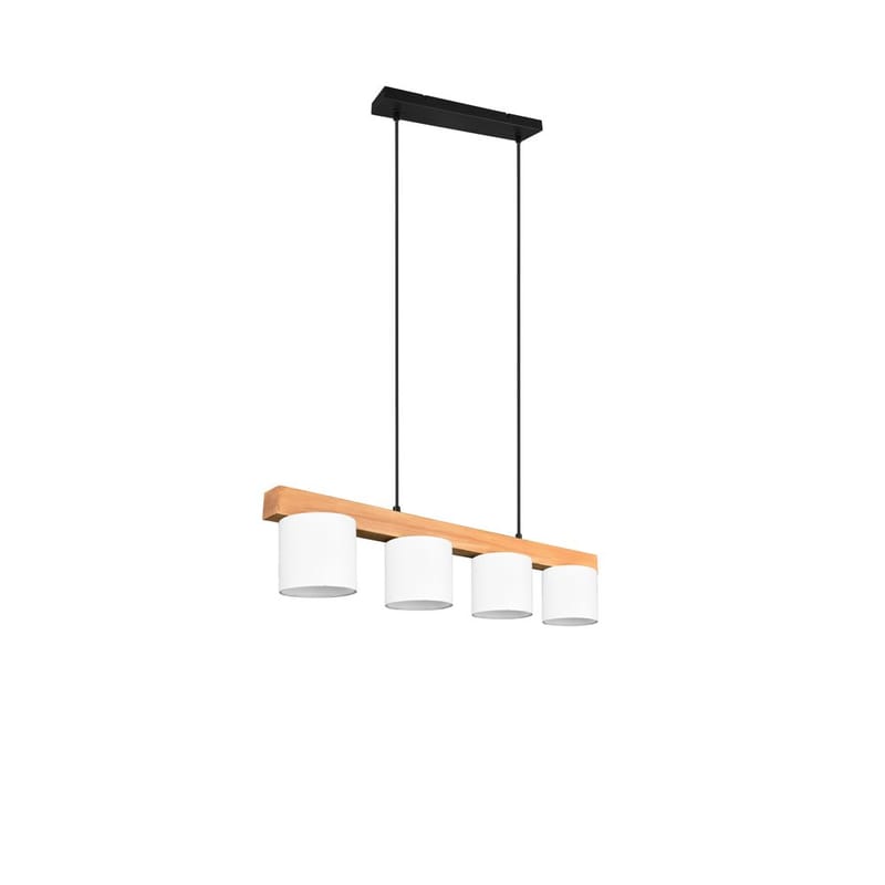 Taklampa Cameron - Vit/trä - Belysning & el - Inomhusbelysning & lampor - Taklampa & takbelysning - Pendellampor & hänglampor