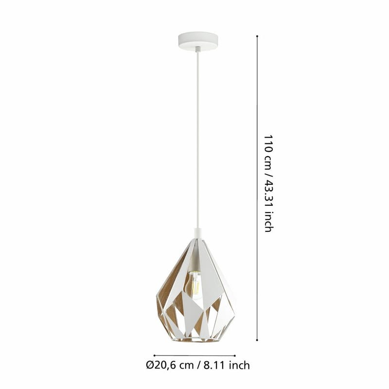 Taklampa Carlton - 20/5 cm - Belysning & el - Inomhusbelysning & lampor - Taklampa & takbelysning - Pendellampor & hänglampor
