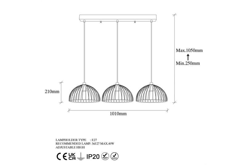 Taklampa Corva Glänsande Rany Horisontell Bas - Horisontell Bas - Belysning & el - Inomhusbelysning & lampor - Taklampa & takbelysning - Pendellampor & hänglampor