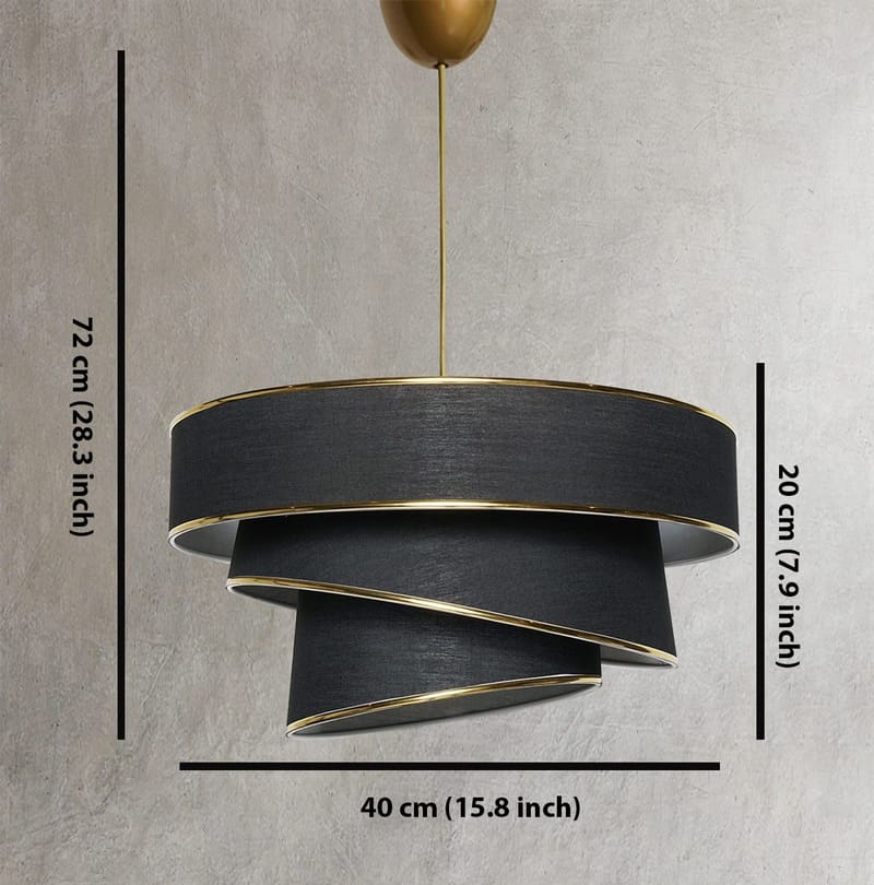 Taklampa Couper 40 cm - Svart/guld - Belysning & el - Inomhusbelysning & lampor - Taklampa & takbelysning - Pendellampor & hänglampor