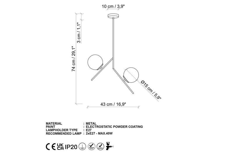 Taklampa Dolcer Dasinara Rany - Rany - Belysning & el - Inomhusbelysning & lampor - Taklampa & takbelysning - Pendellampor & hänglampor