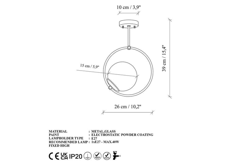 Taklampa Dolcer Rany - Rany - Belysning & el - Inomhusbelysning & lampor - Taklampa & takbelysning - Pendellampor & hänglampor