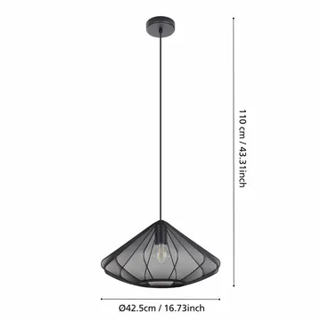 Taklampa Dolwen - Svart, 425 mm - Belysning & el - Inomhusbelysning & lampor - Taklampa & takbelysning - Pendellampor & hänglampor