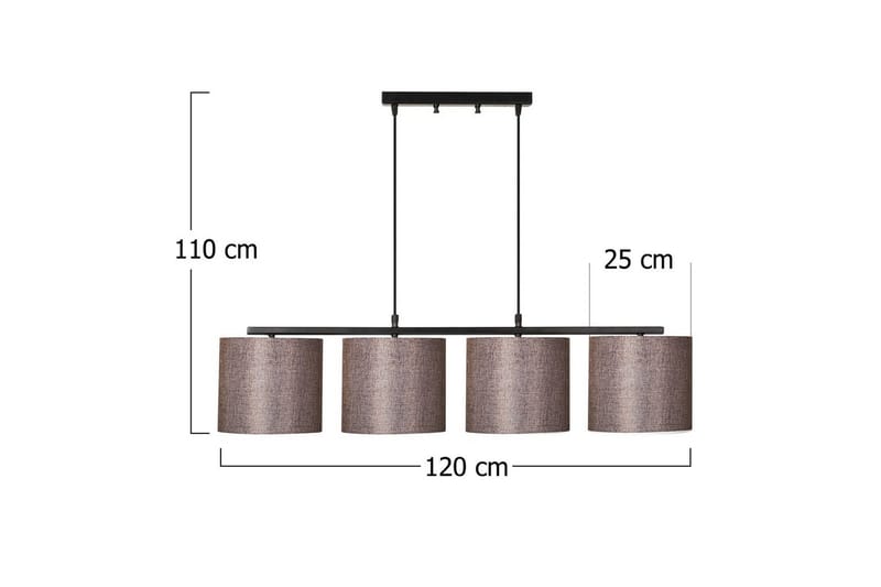 Taklampa Donria Svart / Brun - Brun/Svart - Belysning & el - Inomhusbelysning & lampor - Taklampa & takbelysning - Pendellampor & hänglampor