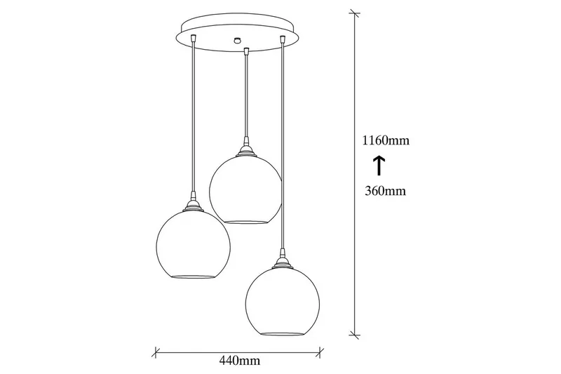 Taklampa Elanorstead Tre Rany / Svart - Guld/Svart - Belysning & el - Inomhusbelysning & lampor - Taklampa & takbelysning - Pendellampor & hänglampor