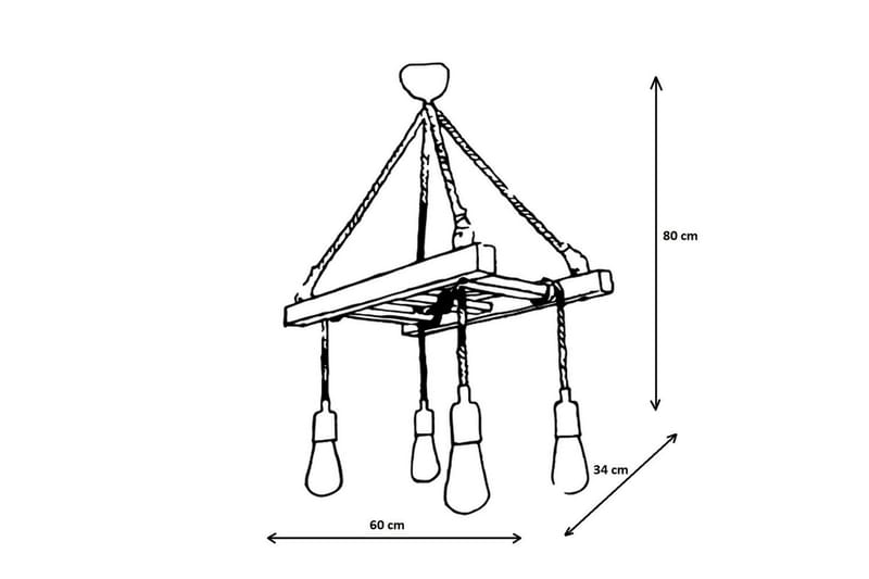 Taklampa Eluna Valnöt - Brun - Belysning & el - Inomhusbelysning & lampor - Taklampa & takbelysning - Pendellampor & hänglampor