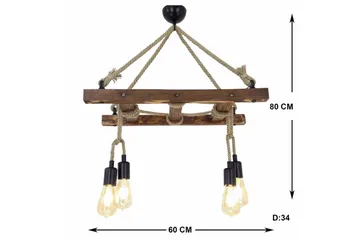 Taklampa Eluna Valnöt - Brun - Belysning & el - Inomhusbelysning & lampor - Taklampa & takbelysning - Pendellampor & hänglampor