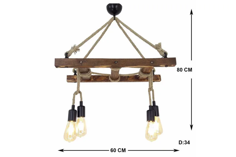 Taklampa Eluna Valnöt - Brun - Belysning & el - Inomhusbelysning & lampor - Taklampa & takbelysning - Pendellampor & hänglampor