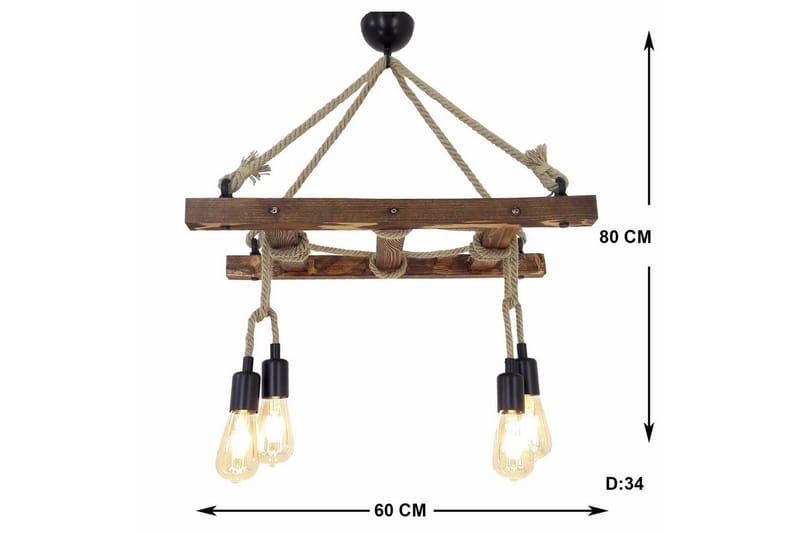 Taklampa Eluna Valnöt - Brun - Belysning & el - Inomhusbelysning & lampor - Taklampa & takbelysning - Pendellampor & hänglampor