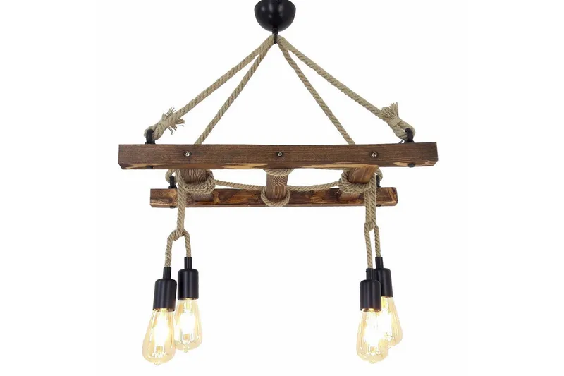 Taklampa Eluna Valnöt, Brun