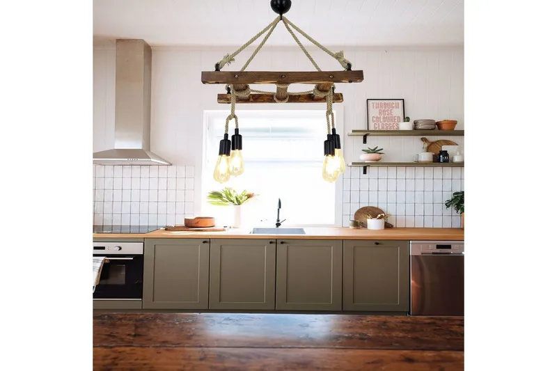 Taklampa Eluna Valnöt - Brun - Belysning & el - Inomhusbelysning & lampor - Taklampa & takbelysning - Pendellampor & hänglampor